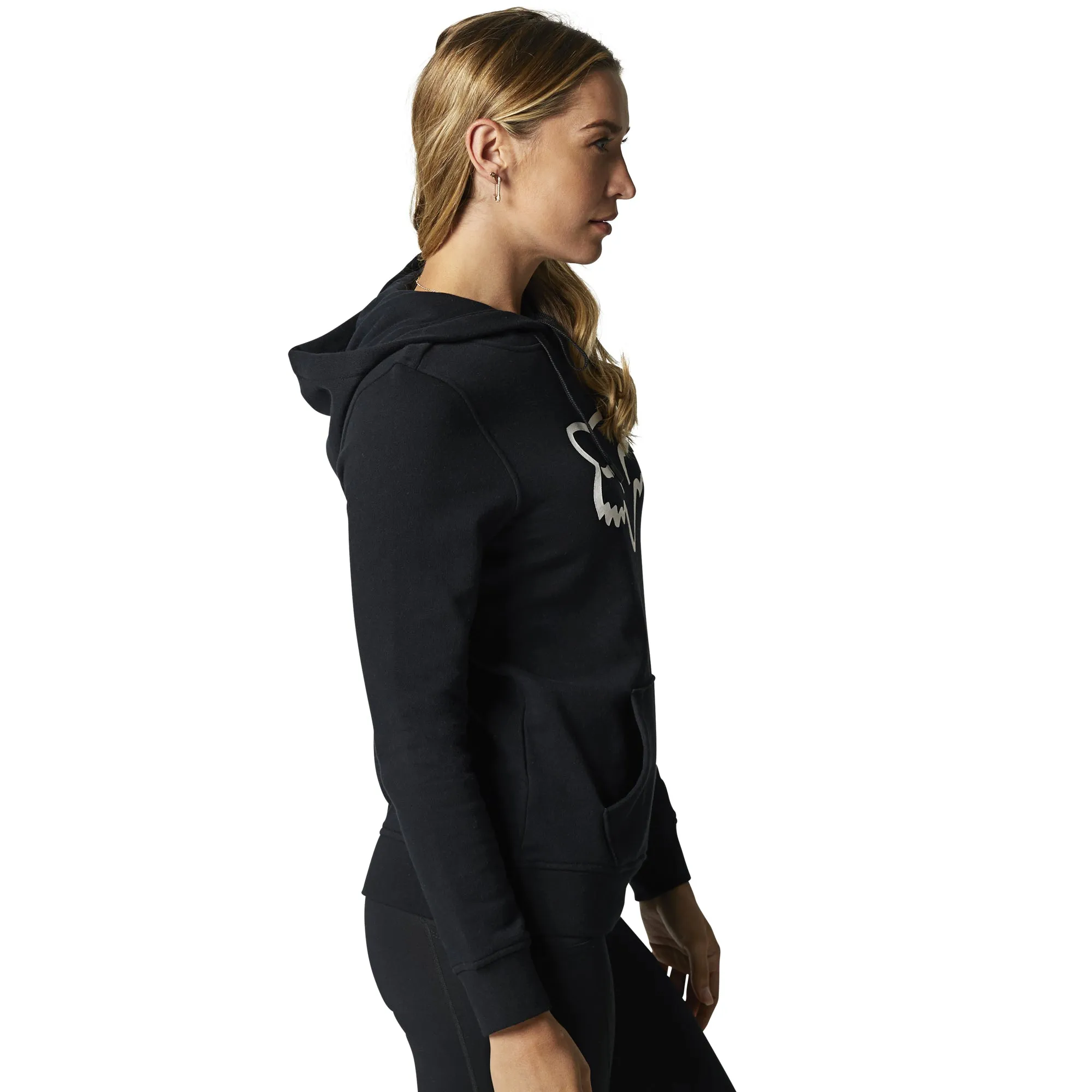 Fox Racing  Womens Boundary Pullover Fleece Hoodie Midweight Comfort Soft Black
